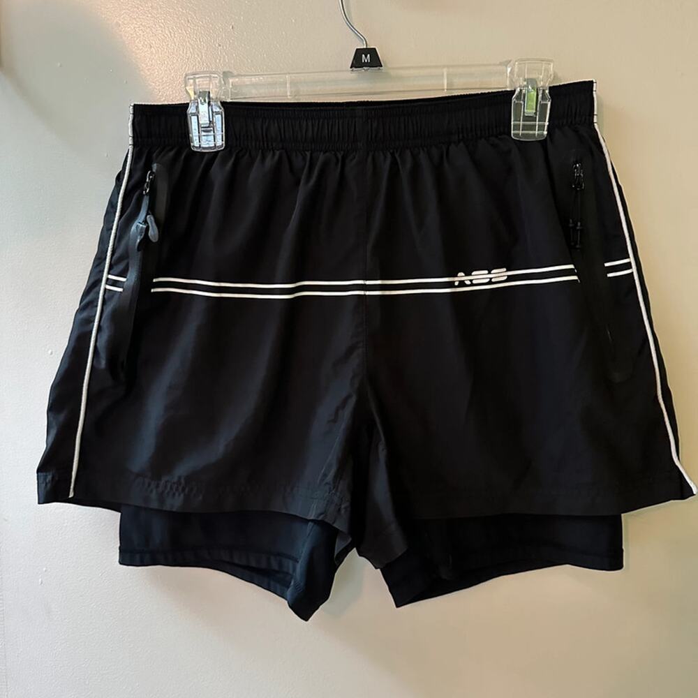 Adam Selman Sport 2-in-1 athletic running shorts